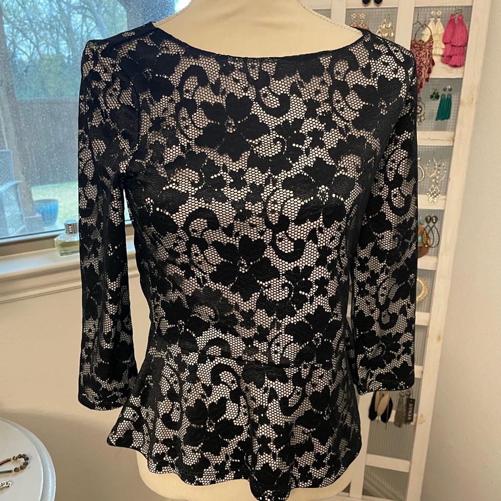 Ivanka Trump Brand Black Lace Top